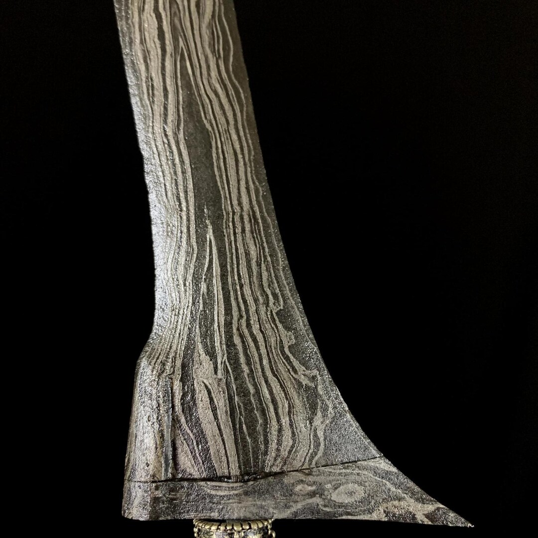 Potrem Antique Javanese Keris Patrem Dagger, Brojol Pamor Junjung Drajad ...