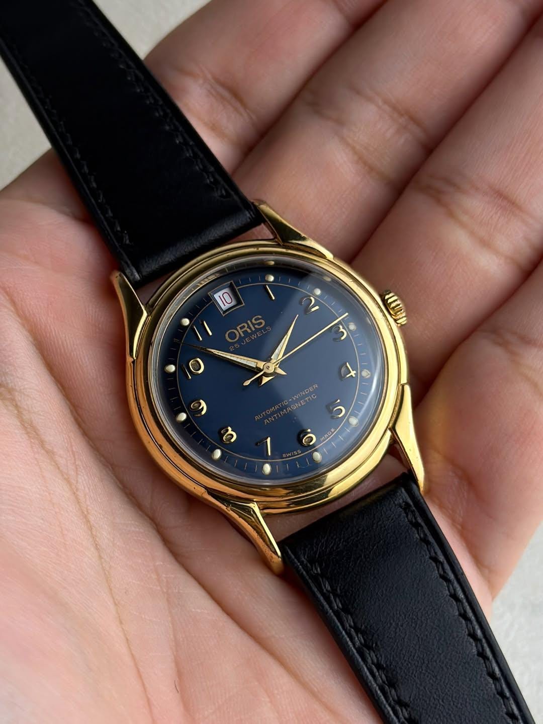 7317 Vintage Washed Cotton Gold Label Wide Deep Long Brim Adjustable Four Vintage Oris Automatic 25 Jewels Men main image 2