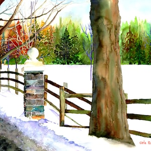 Vermont, Sharon Vermont, Landscape Watercolor, Joseph Smith