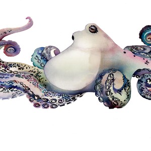 Octopus Watercolor Print