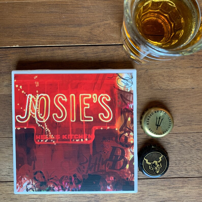 JOSIE'S BAR Sous-bock en carton ou sous-verre en carton pour boisson Daredevil Design original par LisaWasHere, The Coaster Gal image 8