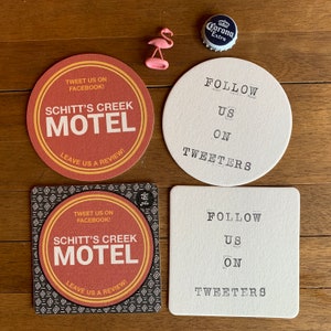 SCHITT'S CREEK MOTEL Souvenir Drink Coaster Design by Lisa Was Here, The Coaster Gal image 5