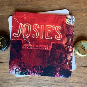 JOSIE'S BAR - Daredevil Souvenir Drink Pulpboard Beermat or Tile Coaster - Original Design by LisaWasHere, The Coaster Gal