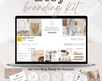 Etsy Shop Branding Kit – Boho Branding Canva Template