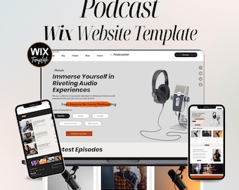 Podcast Website Template – Podcaster Wix Theme – Easy To Setup (Transfer Just 24 Hours)