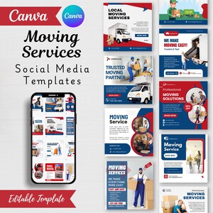 Moving Company Social Media Templates & Instagram Posts | Moving Service Posts | Movers and Packers Posts | Moving Business Social Media