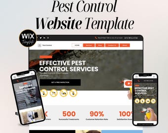 Pest Control Website Template – Exterminators Wix Theme – Easy To Setup (Transfer Just 24 Hours)