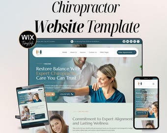 Chiropractor Clinic Wix Website Template – Chiropractic Website
