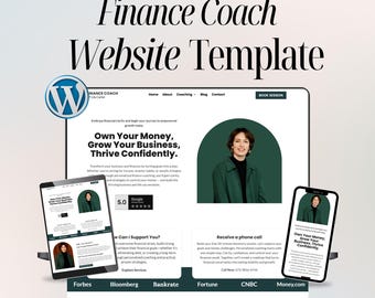 Finance Coach Website Template – Money Coaching WordPress Divi Theme – Easy Setup