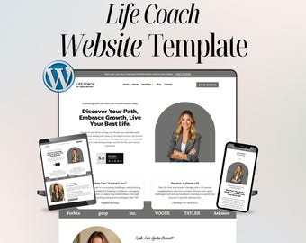 Life Coach Website Template – Leadership & Motivation Coaching WordPress Divi Theme – Easy Setup