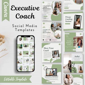 Executive Coach Instagram Templates | Leadership Coaching Social Media Templates | Motivational Coach Social Story | Coach Social Media