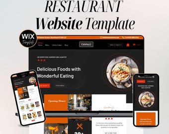 Restaurant Website Template – Cafe & Food Wix Theme – Easy To Setup (Transfer Just 24 Hours)