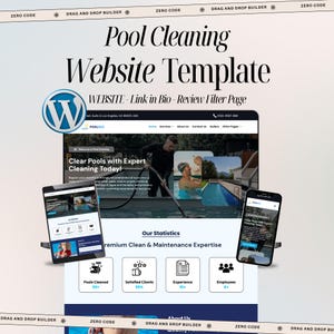 Pool Cleaning Website Template – PoolCare WordPress Divi Theme – Easy To Setup