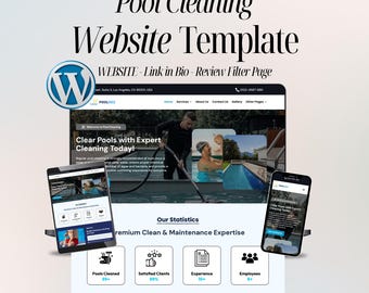 Pool Cleaning Website Template – PoolCare WordPress Divi Theme – Easy To Setup