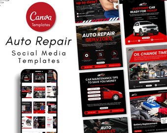 Auto Repair Social Media Templates & Instagram Posts - Automotive Marketing Posts Templates - Auto Monteur Social Media