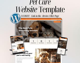 Pet Care Website Template – Dog Groomer WordPress Divi Theme – Easy Setup
