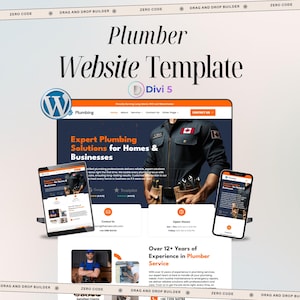 Plumber Website Template – Plumbing WordPress Divi Theme – Easy To Setup