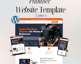 Plumber Website Template – Plumbing WordPress Divi Theme – Easy To Setup