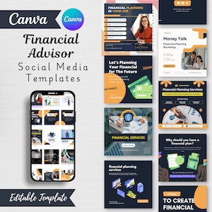 Finance Advisor Social Media Templates & Instagram Posts | Money Coaching Posts Templates | Finance Coach Canva Posts | Finance Social Media