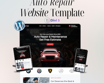 Auto Repair Car Mechanic Website Template – Automotive Repairing  WordPress Divi Theme – Easy Setup