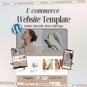Mall för e-handelswebbplats för hudvård – WordPress Divi-tema för personlig varumärkesbyggande – Enkel installation