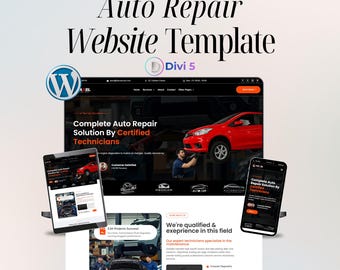 Auto Repair Car Mechanic Website Template – Automotive Repairing  WordPress Divi Theme – Easy Setup
