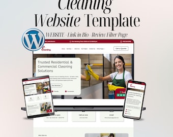 Cleaning Business Website Template – House Cleaner Company WordPress Divi Theme – Easy Setup