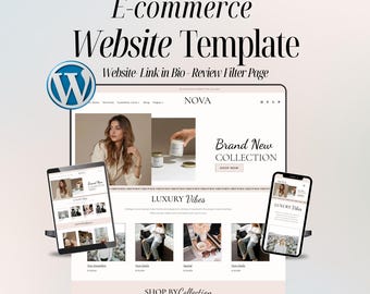 Skincare E-commerce Website Template – Personal Branding Shop WordPress Divi Theme – Easy Setup