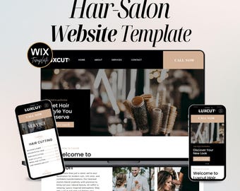 Hair Salon Website Template – Hairstylist Wix Theme – Easy To Setup (Transfer Just 24 Hours)