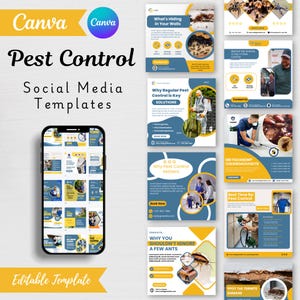 Pest Control Social Media Templates: Exterminator Instagram Posts (Digital Download)