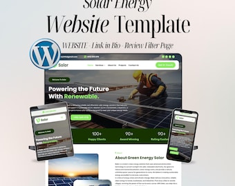 Solar Power Website Template – Green Energy WordPress Theme – Easy To Setup