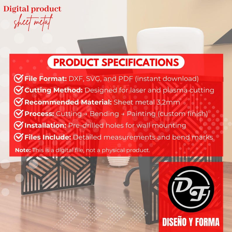 Geometric Metal Desk Legs DXF File: CNC Plasma Laser Cut (digital ...