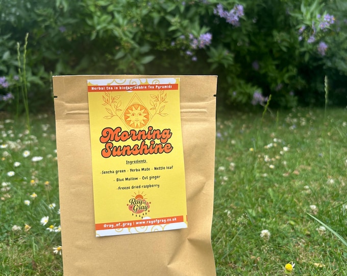 Morning Sunshine Herbal tea in 14 biodegradable tea pyramids