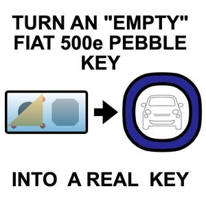 Fiat 500e Replacement Pebble Key