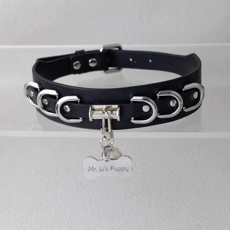 Handcrafted Double-layer D-ring Bell Tag Collar for Men & Women