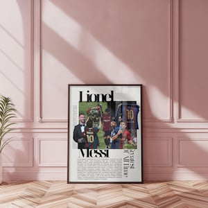 Lionel Messi Poster Barcelona Wall Art Messi Print Football Player Poster Soccer Player Art Messi Fan Gift Sports Wall Decor Camp Nou Poster