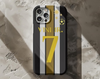 Football Phone Case Vini Jr Phone Case Brazil Real Madrid Phone Case Madrid Fan Gift Vini Soccer iPhone Case Minimalist Sports Phone Cover