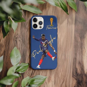 Football iPhone Case: Paul Pogba Phone Case Soccer Fan Gift France - Tough - Impact Protection