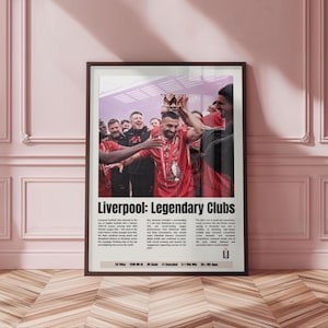 Liverpool FC Poster Football Poster Premier League Wall Art Football Gift for Liverpool Fan Gift LFC Poster for Boyfriend Liverpool FC Art
