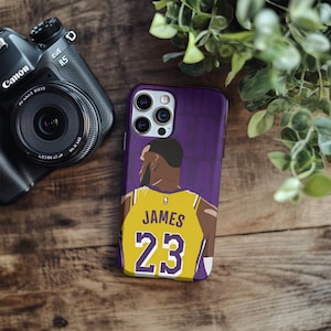 Basketball Phone Case LeBron James Lakers Phone Case NBA Lakers Fan Gift Lebron Phone Case Lakers NBA Sports Phone Case for Iphone 16 15 14