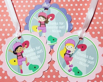 Rock Climbing Party Tags, Rock Climbing Gift Tags, Rock Climbing Party, Rock Climbing Goody Bags