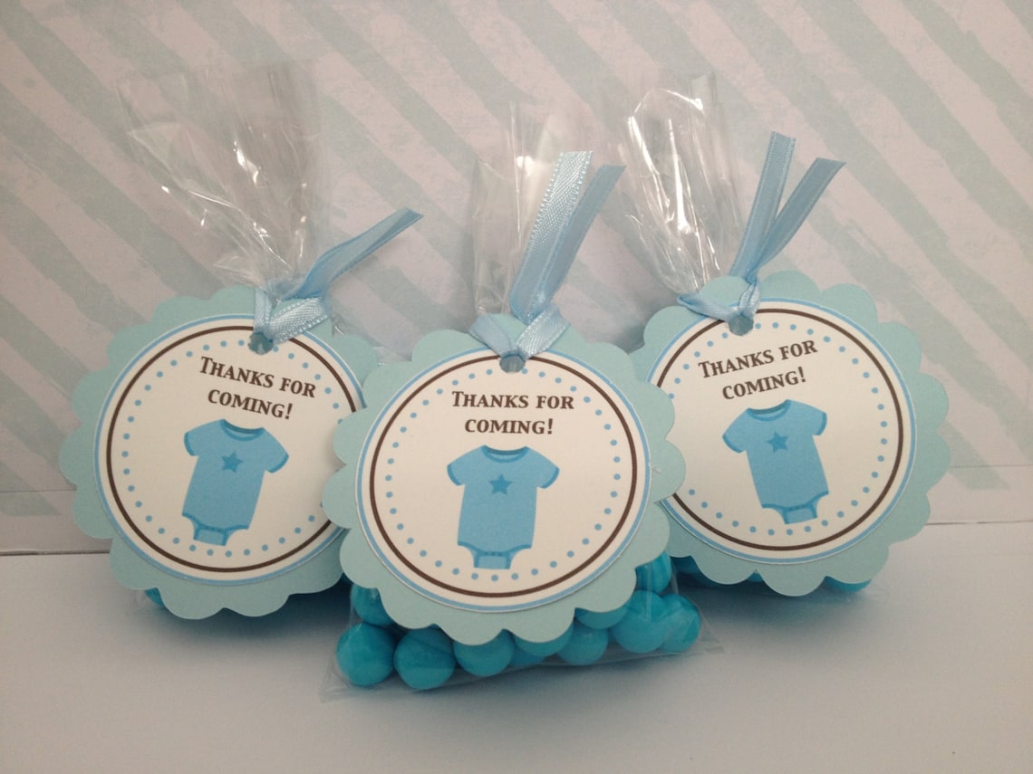 NEW Baby Boy Shower Thank You Tags Set of 12 Etsy