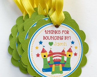 Bounce House Favor Tag, Bounce House Birthday Favor Tags, Bouncy House Party, Jumping Party Tags