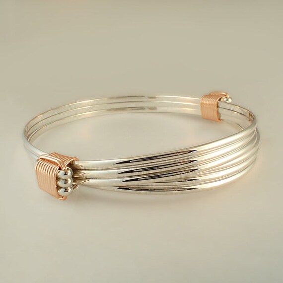 Elephant Hair Bracelet Made With Sterling Silver And Rose Gold Etsy