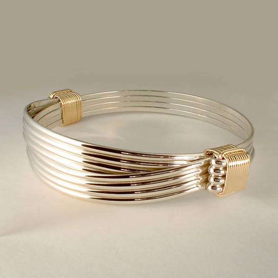 Elephant Hair Bracelet Made With Sterling Silver And Gold Etsy