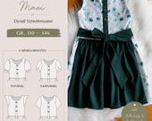 Lausmadl Maxi Schnittmuster Gr. 110 - 146 | Dirndl aus Jersey | inkl. 4 Ärmelvarianten| PDF eBook