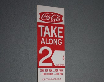 Vintage Late 1950s Coca Cola Carton Advertising Insert; NOS Coke Promotion, Advertising