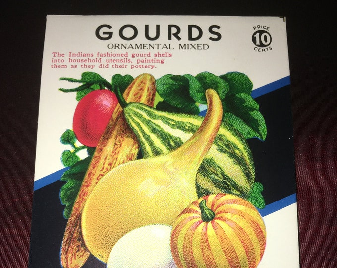 Vintage 10 Cent Gourds Seed Packet; Lone Star Seed Co.