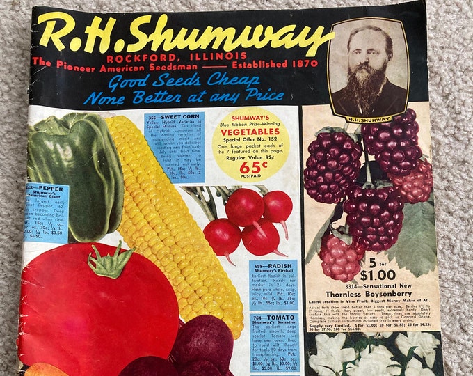 Original 1942 R. H. Shumway Seeds Catalog, Rockford Illinois, 96 Pages, Illustrated, Complete