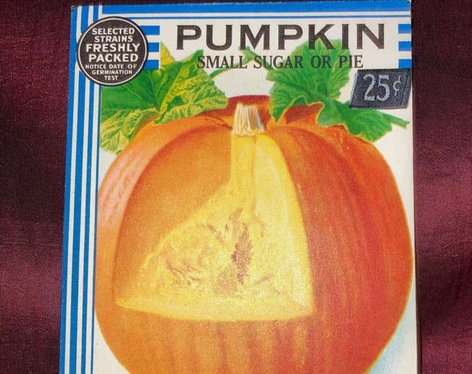 Vintage 1934 "Better Homes" Pumpkin Seed Packet from Crosman Seed Co., East Rochester, NY!